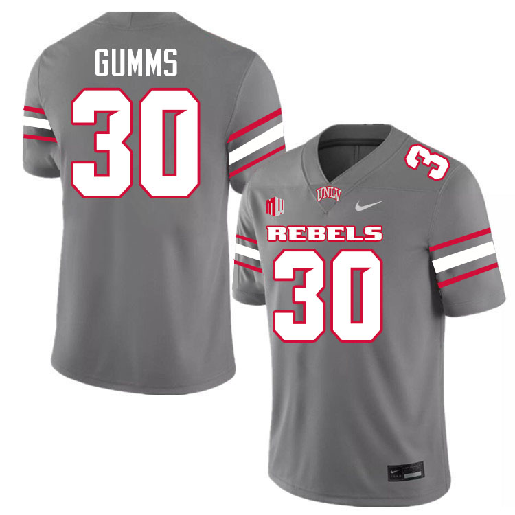 Var'Keyes Gumms UNLV Jersey,UNLV Rebels Football Uniforms,Jerseys,Gears-Grey